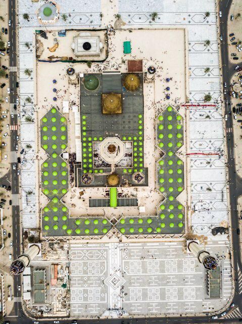 Vue aérienne du complexe de la mosquée